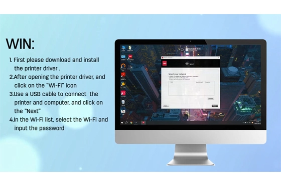 01 máy in Deli (Kết nối Wi-Fi qua máy tính Windows)
