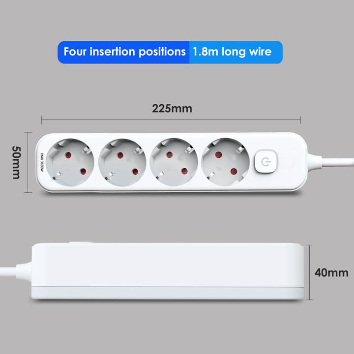 et434 4 holes 1 8m european high power power strip china