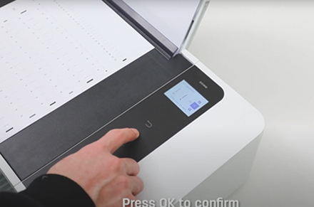 Hiệu chuẩn qua máy in Deli máy in phun d311nw