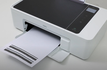 Đầu in làm sạch qua máy tính Deli máy in phun d311nw