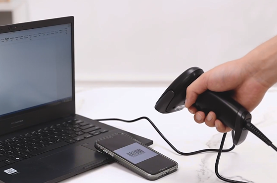 01 máy quét ánh sáng đỏ Deli es216