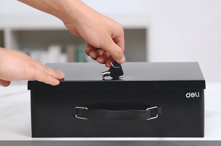 Hộp tài liệu chống cháy Deli et610 et611 et612