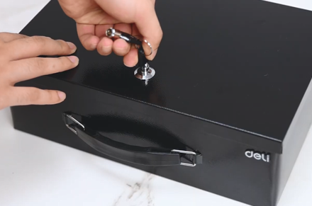 Hộp tài liệu chống cháy Deli et610 et611 et612